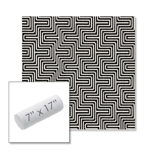 Picture of Figure Onyx | 7" x 17" Outdoor Bolster Pillow Sunbrella® Fabric