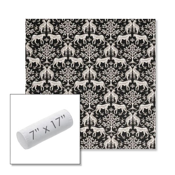 Picture of Jaipur Frame Onyx | 7" x 17" Outdoor Bolster Pillow Sunbrella® Fabric