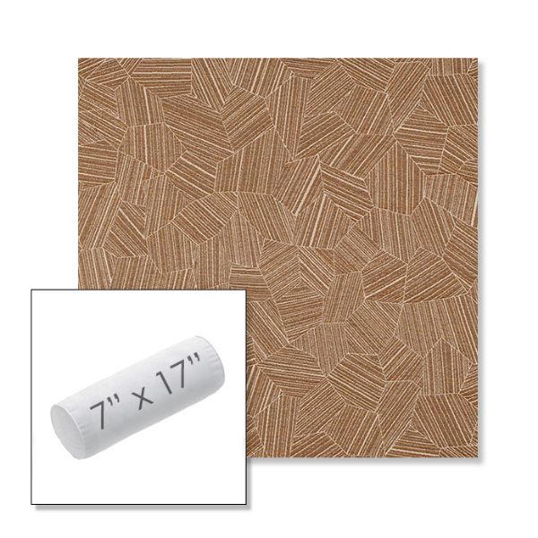 Picture of Leaf Structure Copper | 7" x 17" Outdoor Bolster Pillow Sunbrella® Fabric