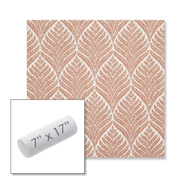 Picture of Linnaeus Clay | 7" x 17" Outdoor Bolster Pillow Sunbrella® Fabric