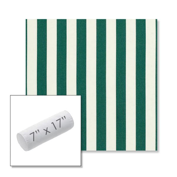 Picture of Mason Forest Green | 7" x 17" Outdoor Bolster Pillow Sunbrella® Fabric