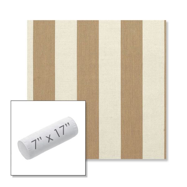 Picture of Maxim Heather Beige | 7" x 17" Outdoor Bolster Pillow Sunbrella® Fabric