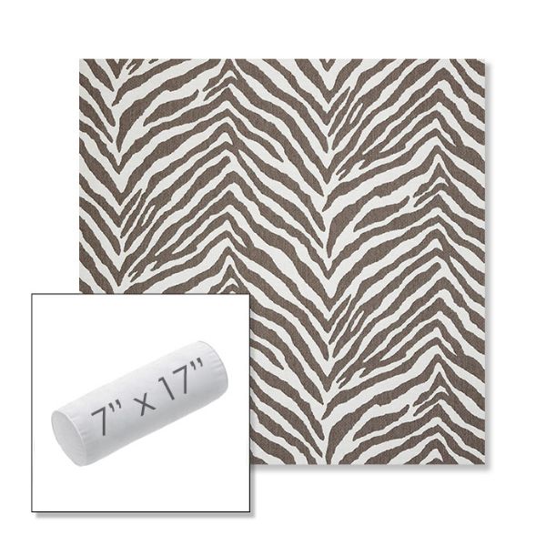 Picture of Namibia Grey | 7" x 17" Outdoor Bolster Pillow Sunbrella® Fabric