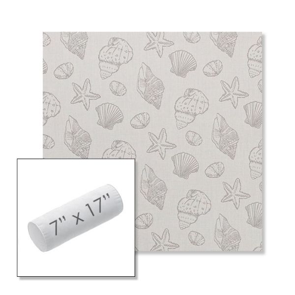 Picture of Nantucket Fossil | 7" x 17" Outdoor Bolster Pillow Sunbrella® Fabric