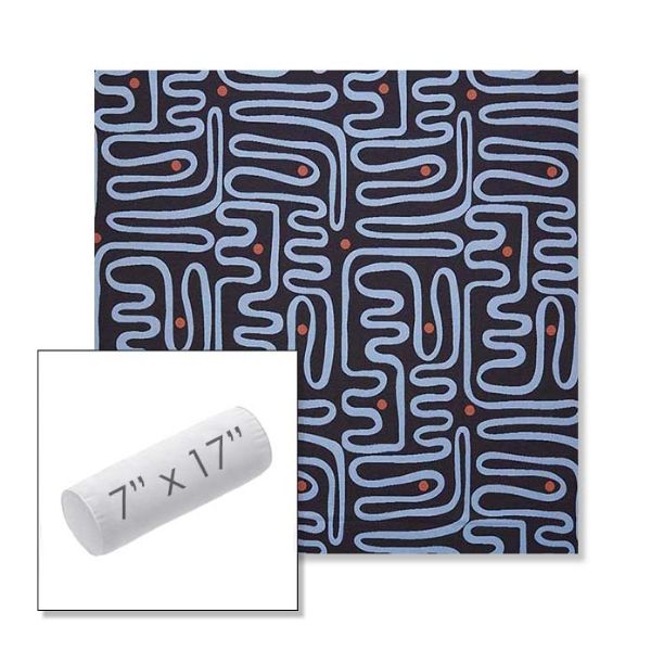 Picture of Nema Lazuli | 7" x 17" Outdoor Bolster Pillow Sunbrella® Fabric