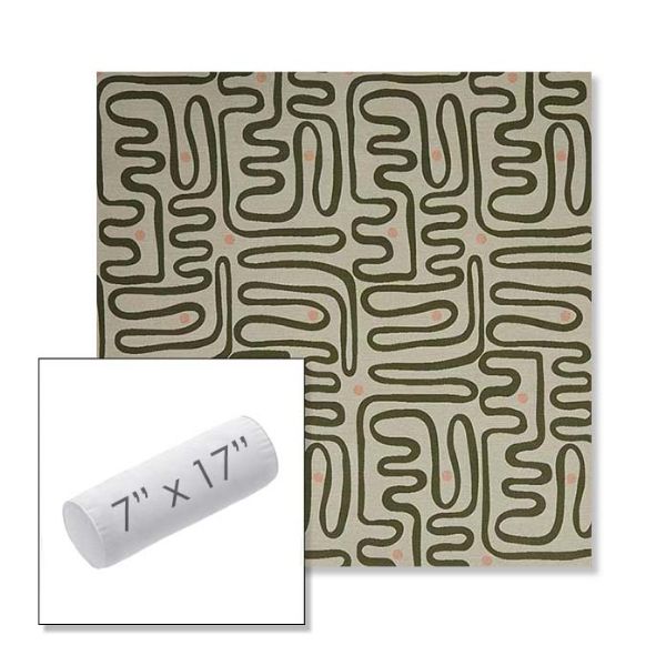 Picture of Nema Sagebrush | 7" x 17" Outdoor Bolster Pillow Sunbrella® Fabric