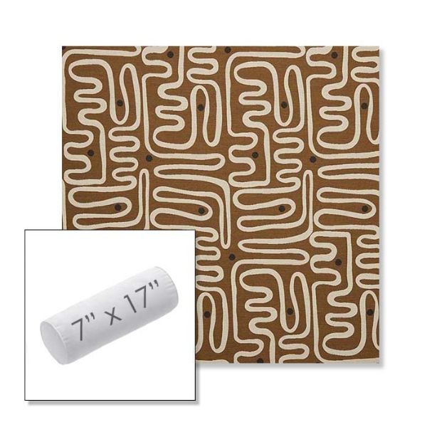 Picture of Nema Teak | 7" x 17" Outdoor Bolster Pillow Sunbrella® Fabric