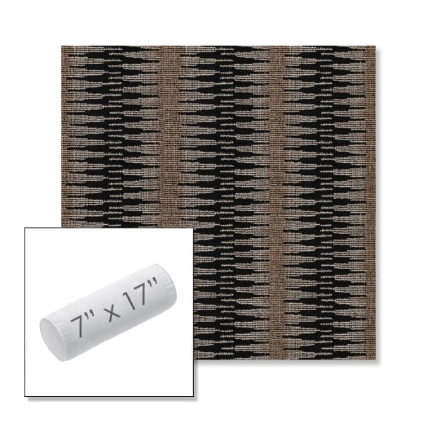 Picture of Ortiz Onyx | 7" x 17" Outdoor Bolster Pillow Sunbrella® Fabric