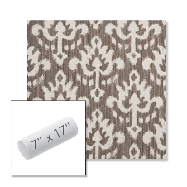 Picture of Patra Mushroom | 7" x 17" Outdoor Bolster Pillow Sunbrella® Fabric