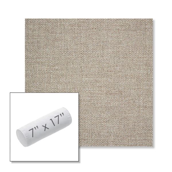 Picture of Piazza Burlap | 7" x 17" Outdoor Bolster Pillow Sunbrella® Fabric