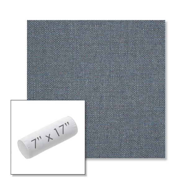 Picture of Piazza Denim | 7" x 17" Outdoor Bolster Pillow Sunbrella® Fabric