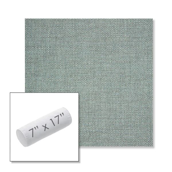 Picture of Piazza Mist | 7" x 17" Outdoor Bolster Pillow Sunbrella® Fabric