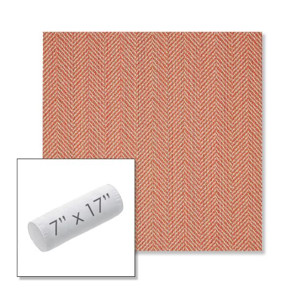 Picture of Posh Coral | 7" x 17" Outdoor Bolster Pillow Sunbrella® Fabric