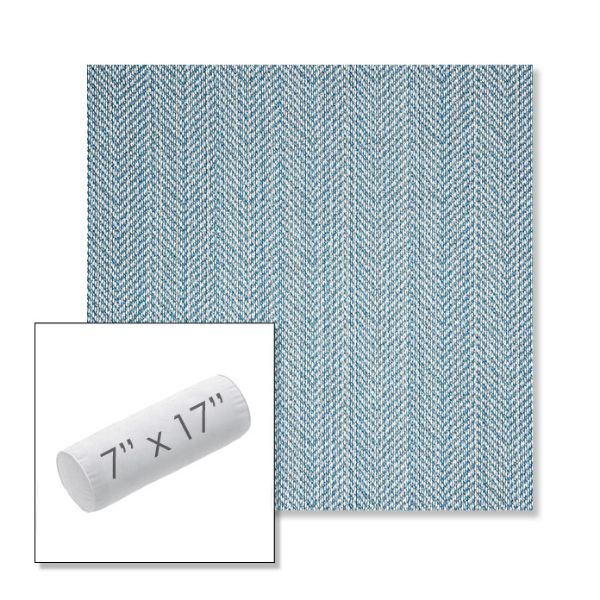 Picture of Posh Sky | 7" x 17" Outdoor Bolster Pillow Sunbrella® Fabric