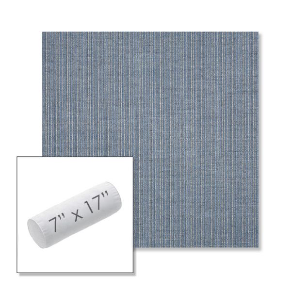 Picture of Proven Denim | 7" x 17" Outdoor Bolster Pillow Sunbrella® Fabric