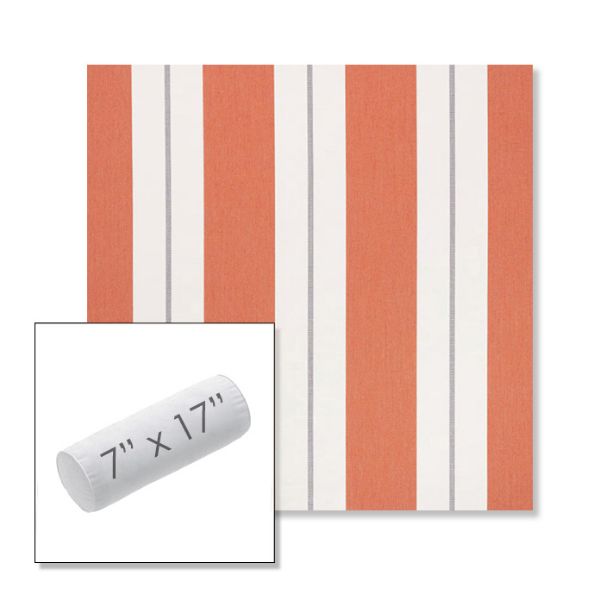 Picture of Relate Persimmon | 7" x 17" Outdoor Bolster Pillow Sunbrella® Fabric