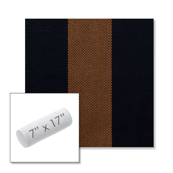 Picture of Rothko Bourbon Blue | 7" x 17" Outdoor Bolster Pillow Sunbrella® Fabric