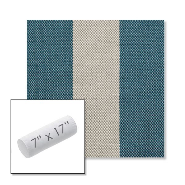 Picture of Rothko Curacao | 7" x 17" Outdoor Bolster Pillow Sunbrella® Fabric