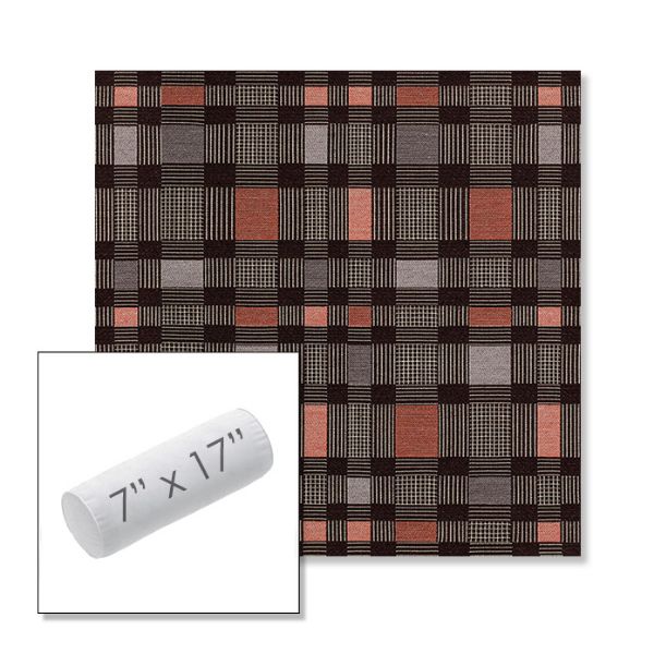 Picture of Rubix Huckleberry | 7" x 17" Outdoor Bolster Pillow Sunbrella® Fabric