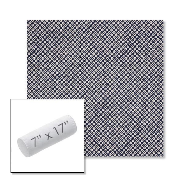 Picture of Shibori Indigo | 7" x 17" Outdoor Bolster Pillow Sunbrella® Fabric