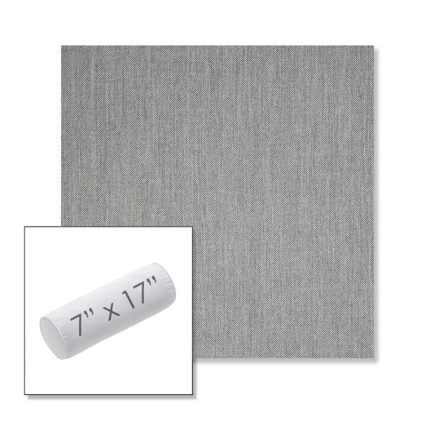 Picture of Switch Silver | 7" x 17" Outdoor Bolster Pillow Sunbrella® Fabric