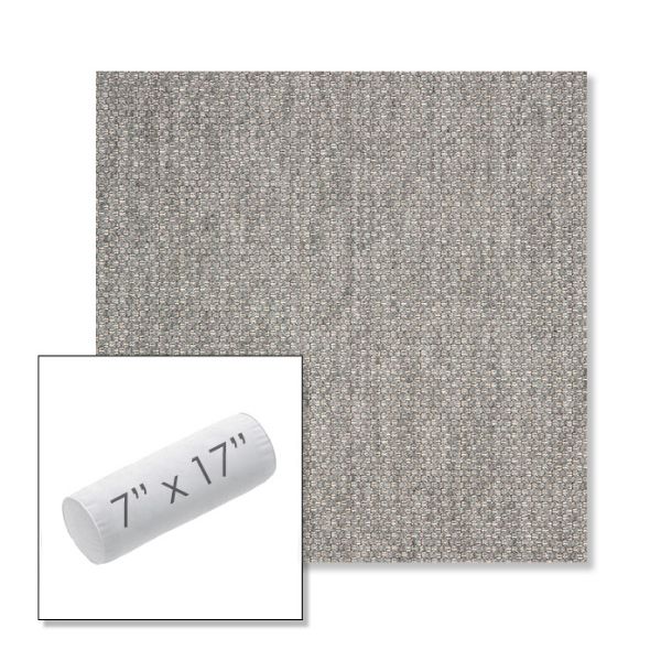 Picture of Tailored Fog | 7" x 17" Outdoor Bolster Pillow Sunbrella® Fabric