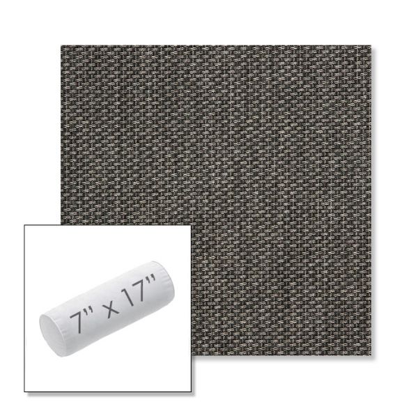 Picture of Tailored Smoke | 7" x 17" Outdoor Bolster Pillow Sunbrella® Fabric