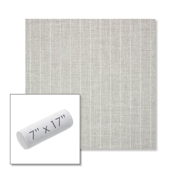 Picture of Ticking Fog | 7" x 17" Outdoor Bolster Pillow Sunbrella® Fabric