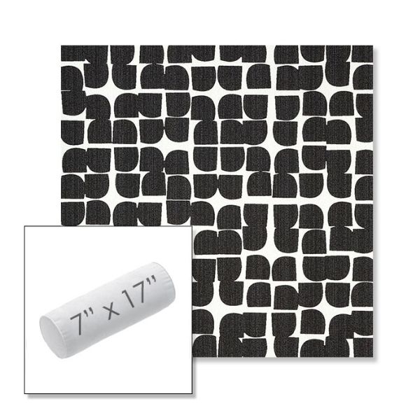 Picture of Toggle Inkblot | 7" x 17" Outdoor Bolster Pillow Sunbrella® Fabric