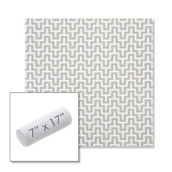 Picture of Underline Dove | 7" x 17" Outdoor Bolster Pillow Sunbrella® Fabric