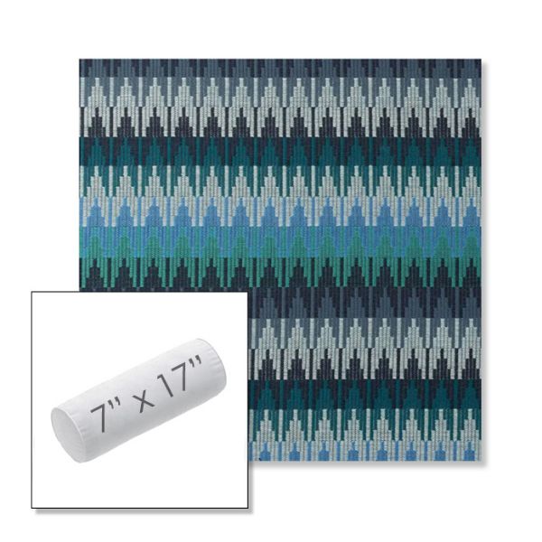 Picture of Valley Lagoon | 7" x 17" Outdoor Bolster Pillow Sunbrella® Fabric