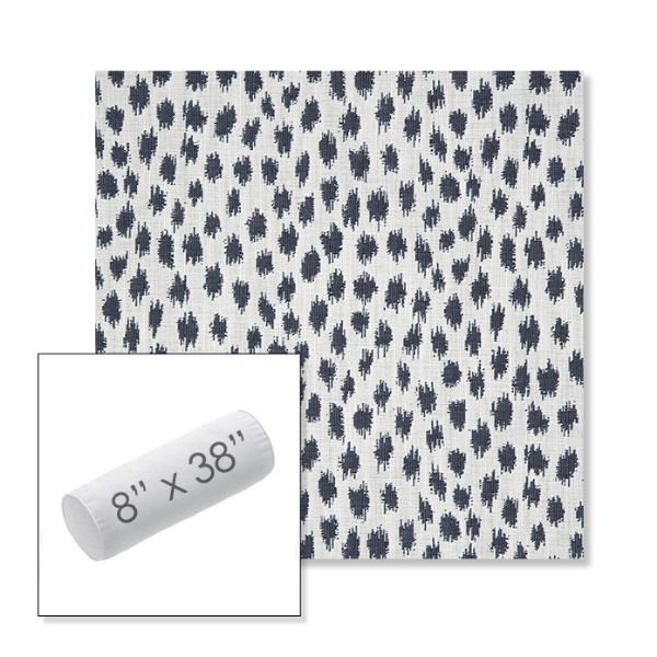 Picture of Agra Indigo | 8" x 38" Outdoor Bolster Pillow Sunbrella® Fabric