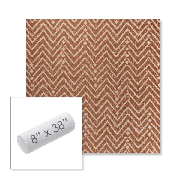 Picture of Argo Clay | 8" x 38" Outdoor Bolster Pillow Sunbrella® Fabric