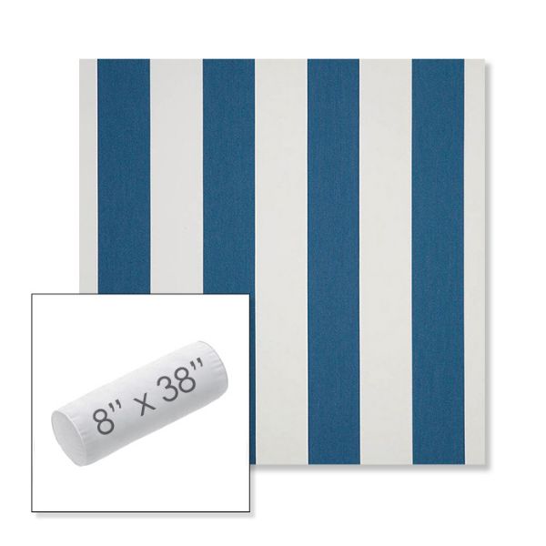 Picture of Cabana Regatta | 8" x 38" Outdoor Bolster Pillow Sunbrella® Fabric