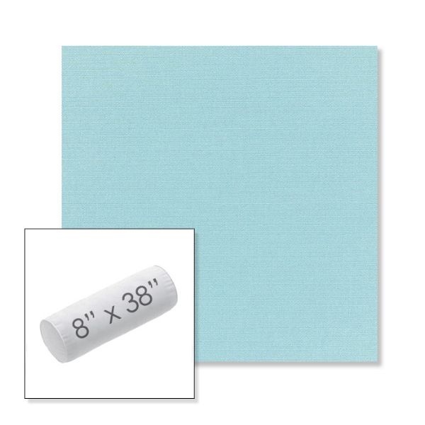Picture of Canvas Mineral Blue | 8" x 38" Outdoor Bolster Pillow Sunbrella® Fabric