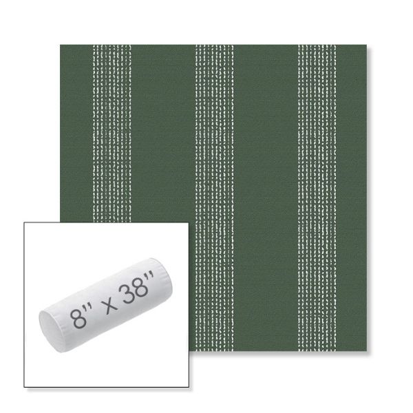 Picture of Caper Moss | 8" x 38" Outdoor Bolster Pillow Sunbrella® Fabric