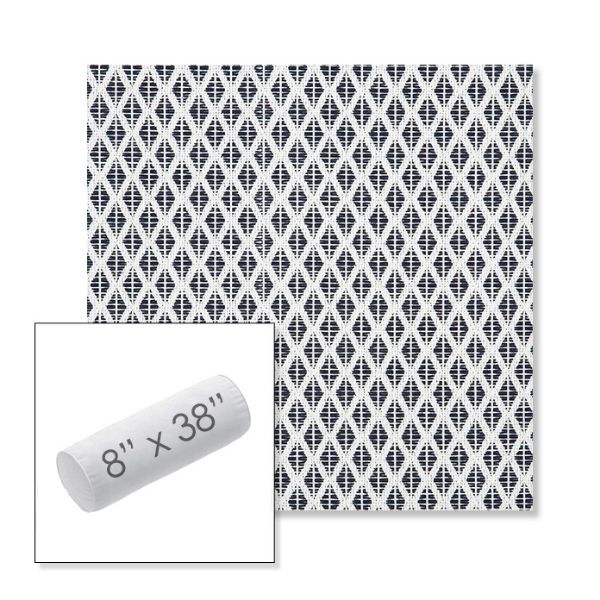 Picture of Detail Navy | 8" x 38" Outdoor Bolster Pillow Sunbrella® Fabric