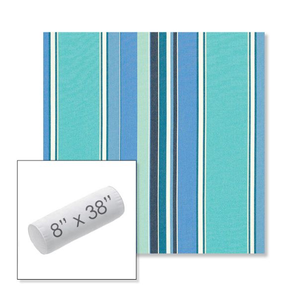 Picture of Dolce Oasis | 8" x 38" Outdoor Bolster Pillow Sunbrella® Fabric