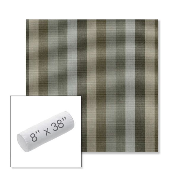 Picture of Entice Moss | 8" x 38" Outdoor Bolster Pillow Sunbrella® Fabric