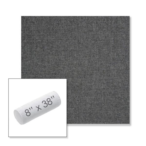 Picture of Idol Slate | 8" x 38" Outdoor Bolster Pillow Sunbrella® Fabric