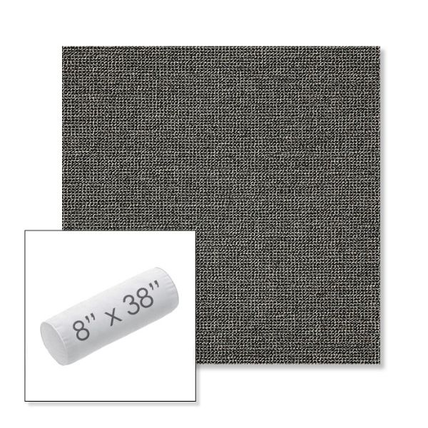 Picture of Kudos Carbon | 8" x 38" Outdoor Bolster Pillow Sunbrella® Fabric