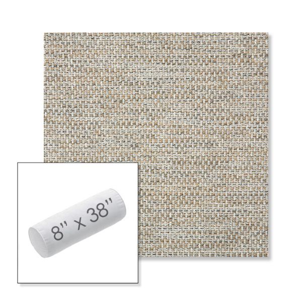 Picture of Mainstreet Dove | 8" x 38" Outdoor Bolster Pillow Sunbrella® Fabric