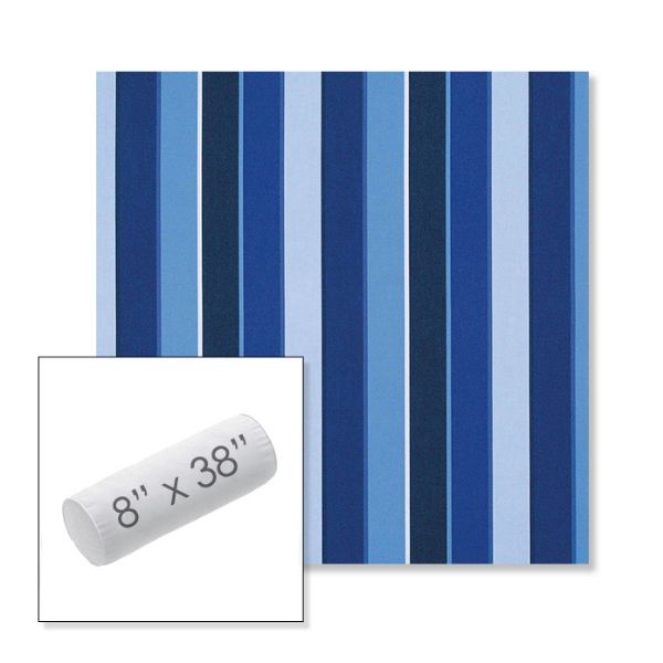 Picture of Milano Cobalt | 8" x 38" Outdoor Bolster Pillow Sunbrella® Fabric