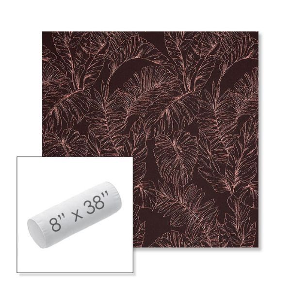 Picture of Palma Sangria | 8" x 38" Outdoor Bolster Pillow Sunbrella® Fabric