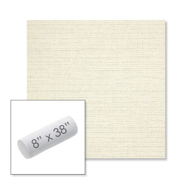 Picture of Piazza Parchment | 8" x 38" Outdoor Bolster Pillow Sunbrella® Fabric