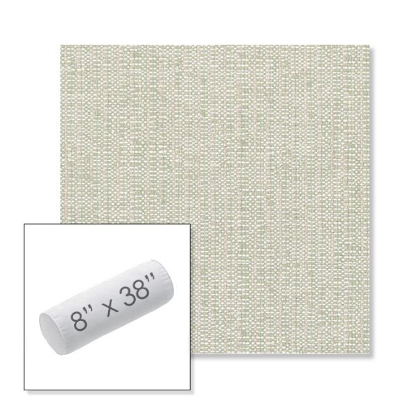 Picture of Poros Sage | 8" x 38" Outdoor Bolster Pillow Sunbrella® Fabric