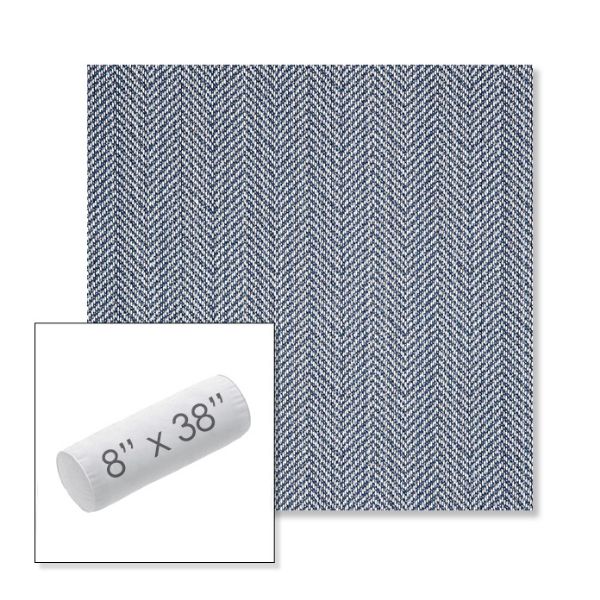 Picture of Posh Sapphire | 8" x 38" Outdoor Bolster Pillow Sunbrella® Fabric