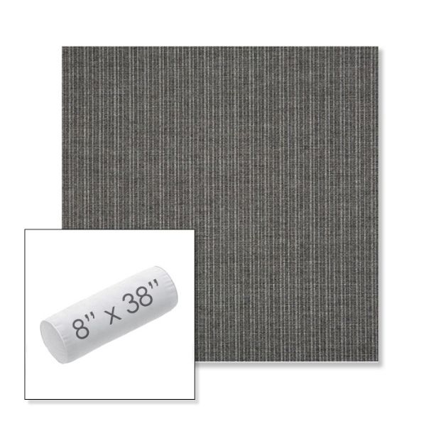 Picture of Proven Charcoal | 8" x 38" Outdoor Bolster Pillow Sunbrella® Fabric