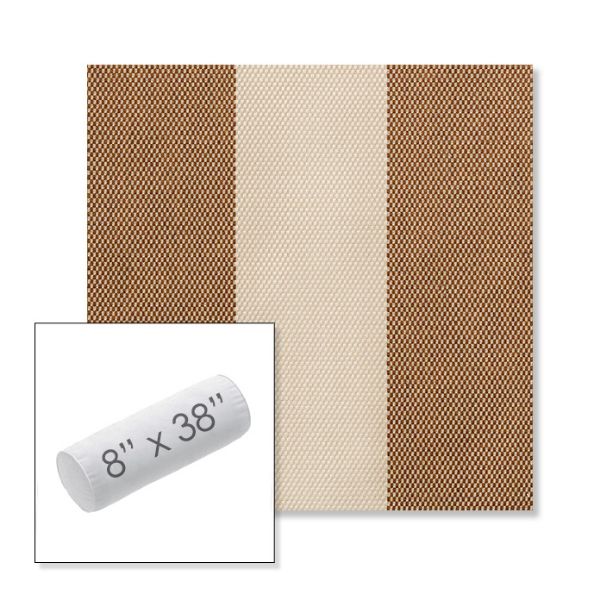 Picture of Rothko Latte | 8" x 38" Outdoor Bolster Pillow Sunbrella® Fabric