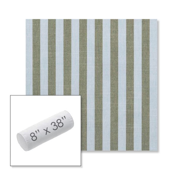 Picture of Sail Away Aloe | 8" x 38" Outdoor Bolster Pillow Sunbrella® Fabric